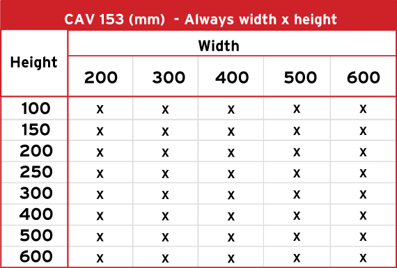 Product 1 Aviable Sizes